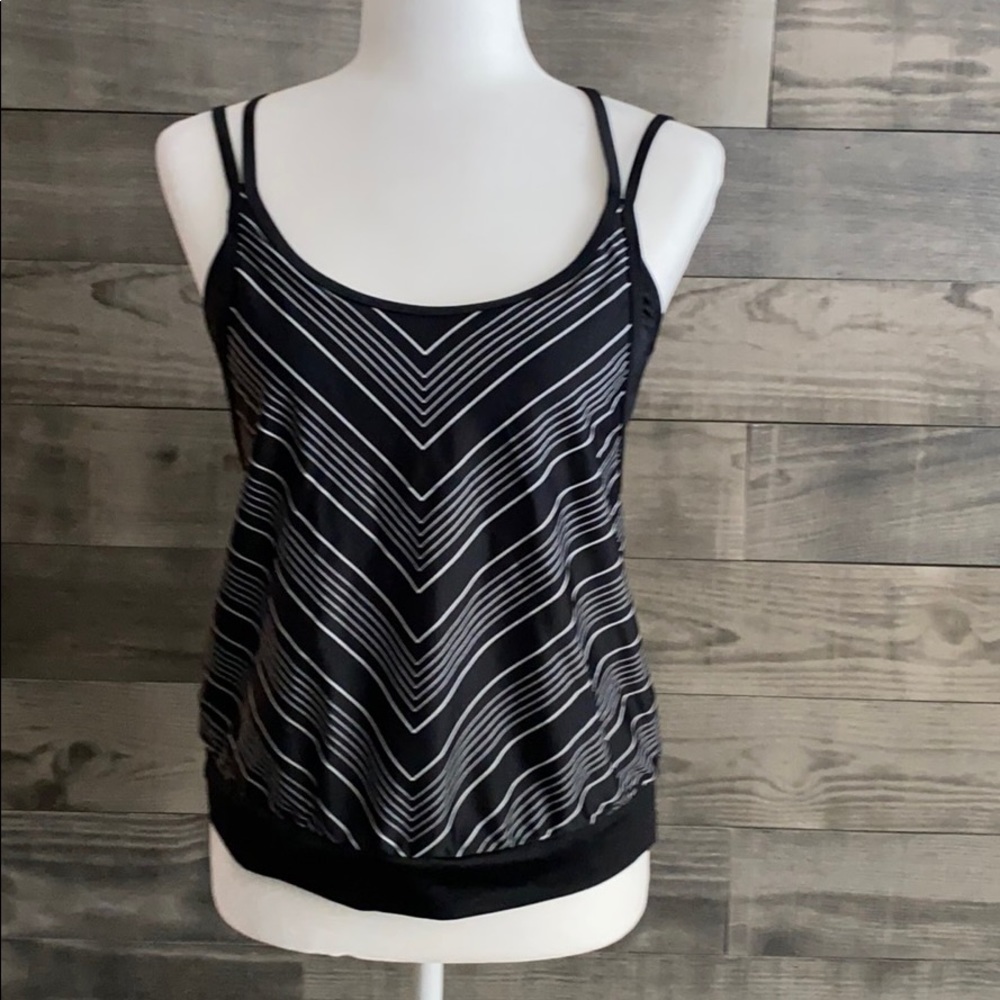 Athleta Chevron Blousy Tankini